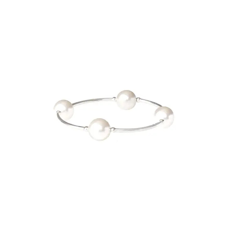 12mm White Pearl Blessing Bracelet