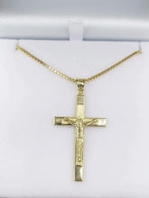 Load image into Gallery viewer, Crucifix and Box Chain  - 14K Gold