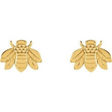 Load image into Gallery viewer, 14K Yellow Bumblebee Earrings