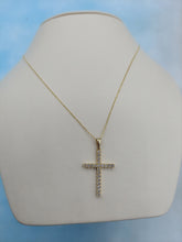 Load image into Gallery viewer, Diamond Cross Necklace - .25 Carats - 14K Yellow Gold