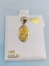 Load image into Gallery viewer, Oval Saint Christopher Medal - 14K Gold