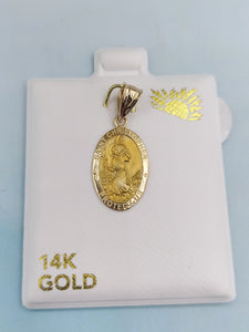 Oval Saint Christopher Medal - 14K Gold