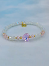 Load image into Gallery viewer, 8 Inch Heart Opal &amp; Pink Beaded Bracelet - Stash