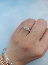 Load image into Gallery viewer, 1 Carat Diamond Three Stone Ring - 14K White Gold