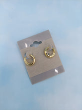 Load image into Gallery viewer, Small Chubby Huggie Hoop Earrings - Gold Plated or Sterling Silver