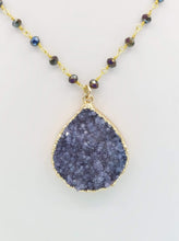 Load image into Gallery viewer, Love Poppy Amethyst  Druzy Necklace