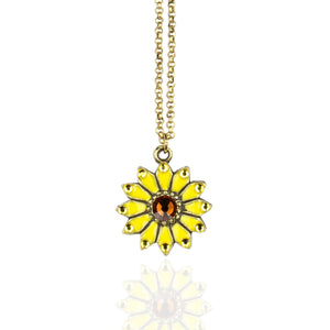 Planting Peace for Ukraine Crystal Sunflower Necklace