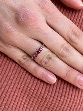 Load image into Gallery viewer, Four Stone Ruby Ring - Sterling Silver