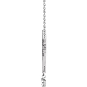 Miraculous Medal Diamond Necklace -Sterling Silver