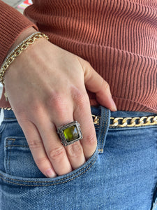 Lucky Green Quartz Ring