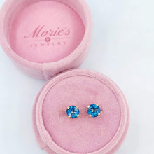 Load image into Gallery viewer, London Blue Topaz Studs - 14K Gold