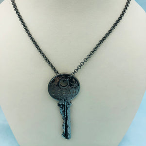 Classic Key Necklace In Black