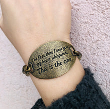 Load image into Gallery viewer, "The First Time I Saw You..."-Lenny and Eva Sentiment Bracelet