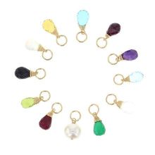 Load image into Gallery viewer, Lotus Birthstone Charms