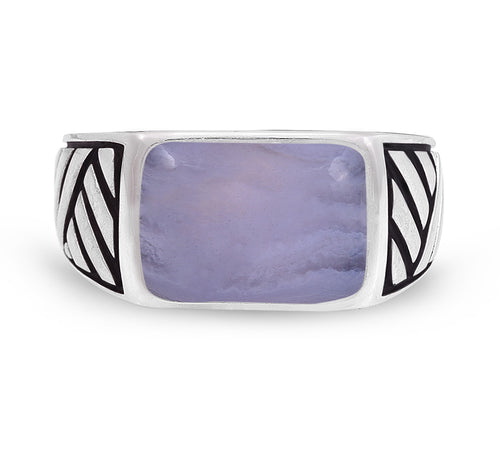 Blue Lace Agate Stone Ring