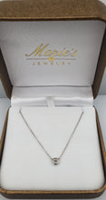 Load image into Gallery viewer, 14K White Gold .20 Diamond Bezel Necklace