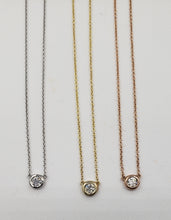 Load image into Gallery viewer, 14K Yellow Gold .20 Diamond Bezel Necklace