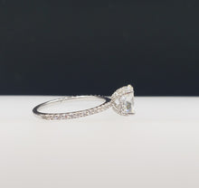 Load image into Gallery viewer, 14k White Gold Oval Engagement Ring with Custom Setting