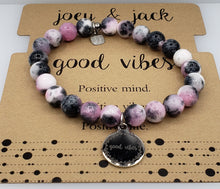 Load image into Gallery viewer, Pink Gray Jasper Good Vibes Bracelet