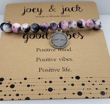 Load image into Gallery viewer, Pink Gray Jasper Good Vibes Bracelet
