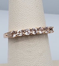 Load image into Gallery viewer, 10K Rose Gold Morganite Band with 2 Diamonds