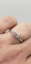 Load image into Gallery viewer, 14K White Gold Round Diamond Infinity Engagement Ring