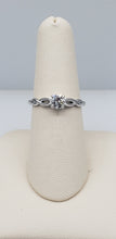 Load image into Gallery viewer, 14K White Gold Round Diamond Infinity Engagement Ring