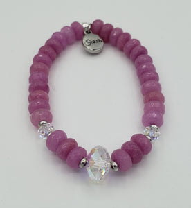 Stash The Erin - Swarovski Crystal and Pink Jade Bracelet *Limited Edition