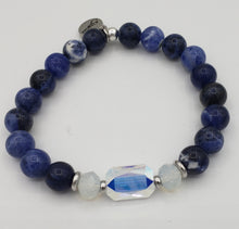 Load image into Gallery viewer, Stash The Adrian - Swarovski Crystal and Sodalite Bracelet