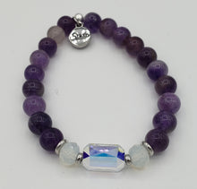 Load image into Gallery viewer, Stash The Adrian - Swarovski Crystal and Amethyst Bracelet