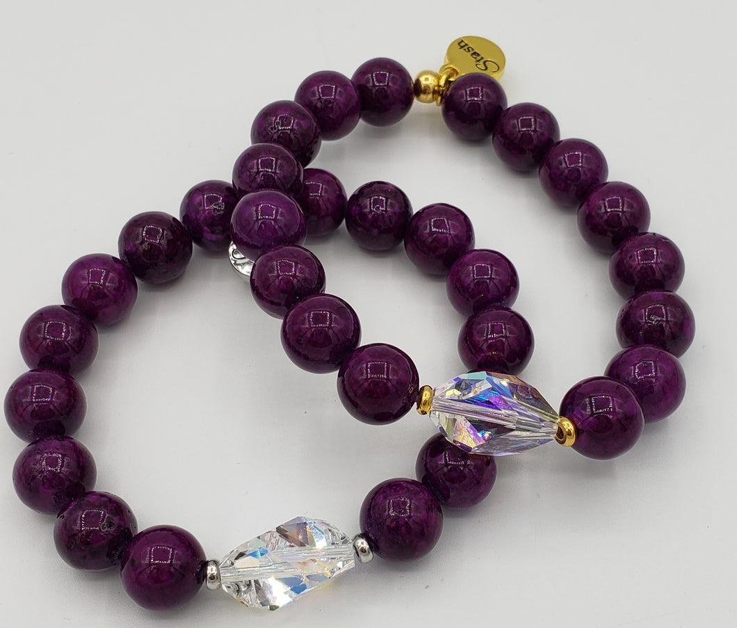 Stash Purple Riverstone Bethaney Swarovski Crystal