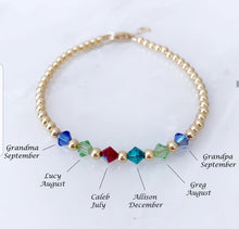 Load image into Gallery viewer, Custom Mother&#39;s Day Birthstone Bracelet