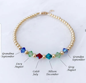 Custom Mother's Day Birthstone Bracelet