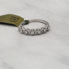 Load image into Gallery viewer, 14K White Gold Diamond Band with Rope Halo
