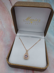 14K Rose Gold & Morganite Necklace
