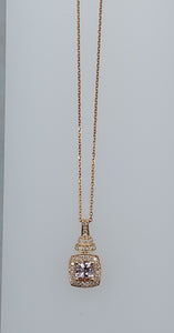 14K Rose Gold & Morganite Necklace