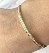 Load image into Gallery viewer, 14K Yellow Gold Diamond Bangle Bracelet