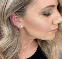 Load image into Gallery viewer, &quot;Starry Night&quot; Ear Climbers in White Opal
