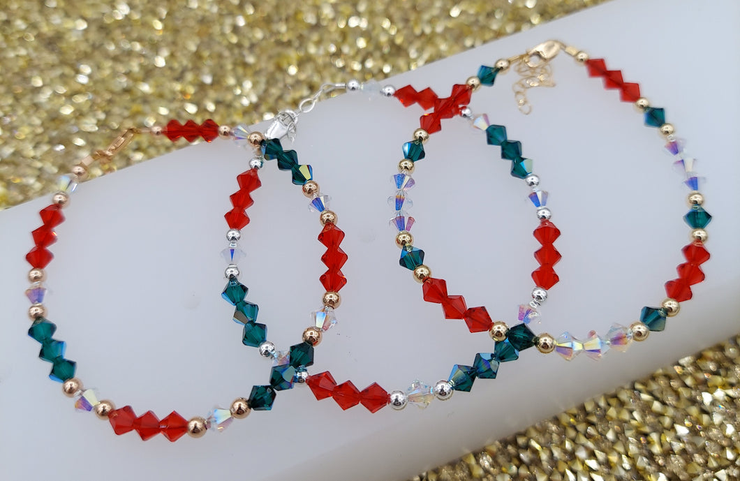 Double Swarovski Heart Beaded Bracelet - Our Whole Heart – Marie's Jewelry  Store