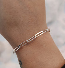 Load image into Gallery viewer, Paperclip Link Bracelet - Sterling Silver