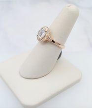 Load image into Gallery viewer, 14K Rose Gold Cluster Engagement Ring