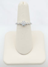 Load image into Gallery viewer, .32 Carat Cluster Engagement Ring - 14K White Gold
