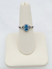 Load image into Gallery viewer, Blue Diamond Ring - 14K White Gold