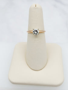 14K Rose Gold Solitaire Round Engagement Ring