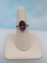 Load image into Gallery viewer, 10K Yellow Gold Mystic Topaz Ring