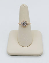Load image into Gallery viewer, 14K Rose Gold Engagement Ring with Diamond Halo