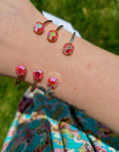 Load image into Gallery viewer, Coral Swarovski Balance Cuff Bangle - Marie&#39;s Exclusive Color