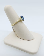 Load image into Gallery viewer, Blue Moissanite Diamond Ring &amp; Matching Diamond Band