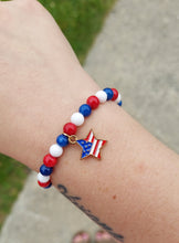 Load image into Gallery viewer, Limited Edition Red, White and Blue Sea Turtle Bracelet