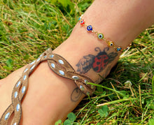 Load image into Gallery viewer, 18K Gold Filled Evil Eye Anklet